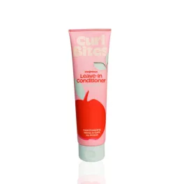 Rózsaszín tubusos Curl Bites Weightless Leave-In Conditioner bent maradó hajápoló piros alma illusztrációval.