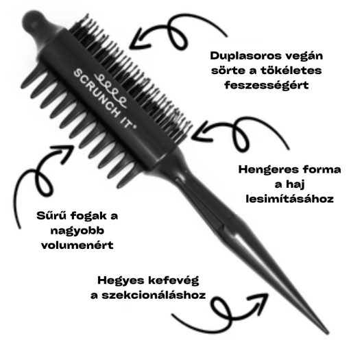 Scrunch It- Sűrű Fogú Formázó Hajkefe