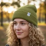 Szatén bélésű sapka, zöld