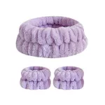 Hair and wristband set - purple