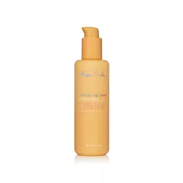 Rizos Curls 6-in-1 Styling Cream formázó krém sárgás-narancssárga pumpás flakonban, fehér háttér előtt.