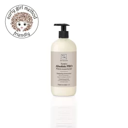 Soivre Shampoo Absolute PRO proteinos sampon fekete pumpás adagolófejjel ellátott flakonban.
